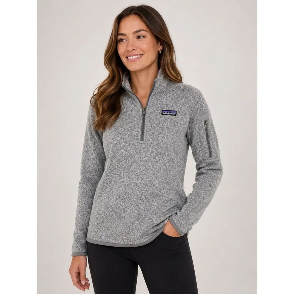 Patagonia Better Sweater Womens S Gray Fleece Jacket Full Zip Pocket Outdoor
